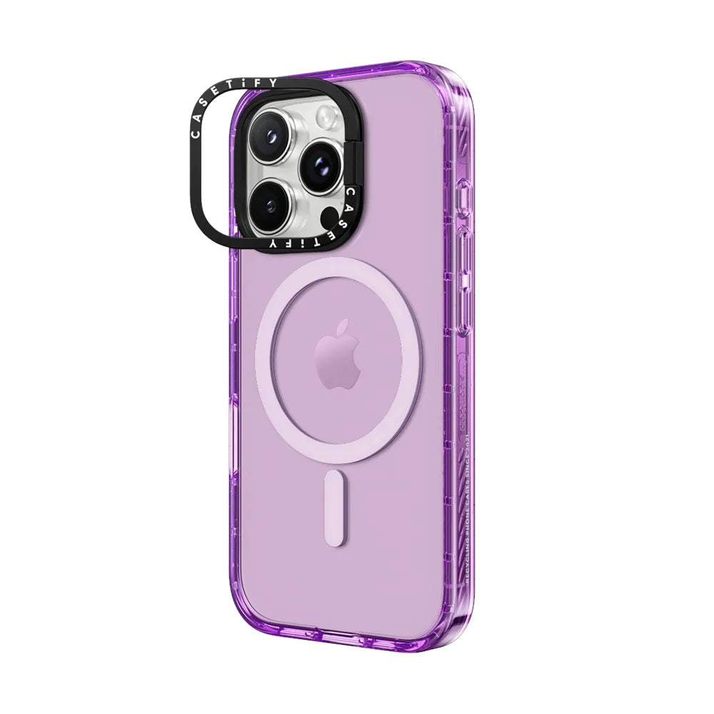 Casetify ring stand con magsafe iphone 15 pro max color morado