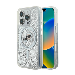 Funda Transparente MagSafe Karl Lagerfeld Liquid Glitter Para iPhone 16 Pro  Shop name