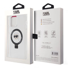 Estuche Karl Lagerfeld MagSafe Iphone 15 Pro PC TPU Transparente Con Ring Stand  Shop name