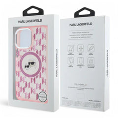 Karl Lagerfeld MagSafe Funda Iphone 16 Pro Monograma Metálica Rosa  Shop name